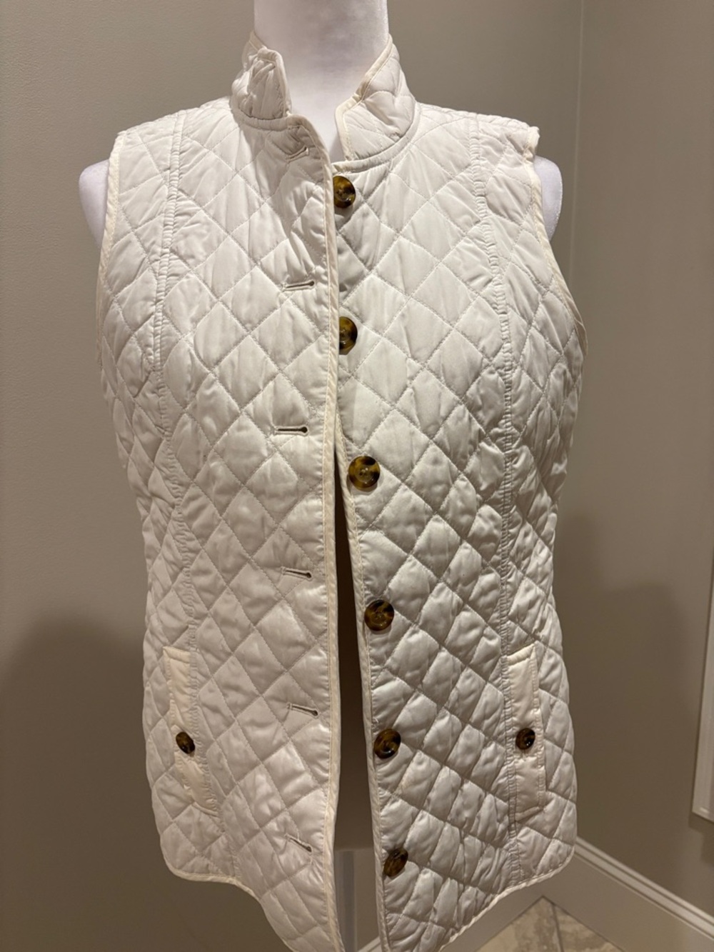 J. Jill Quilted Vest in Cream